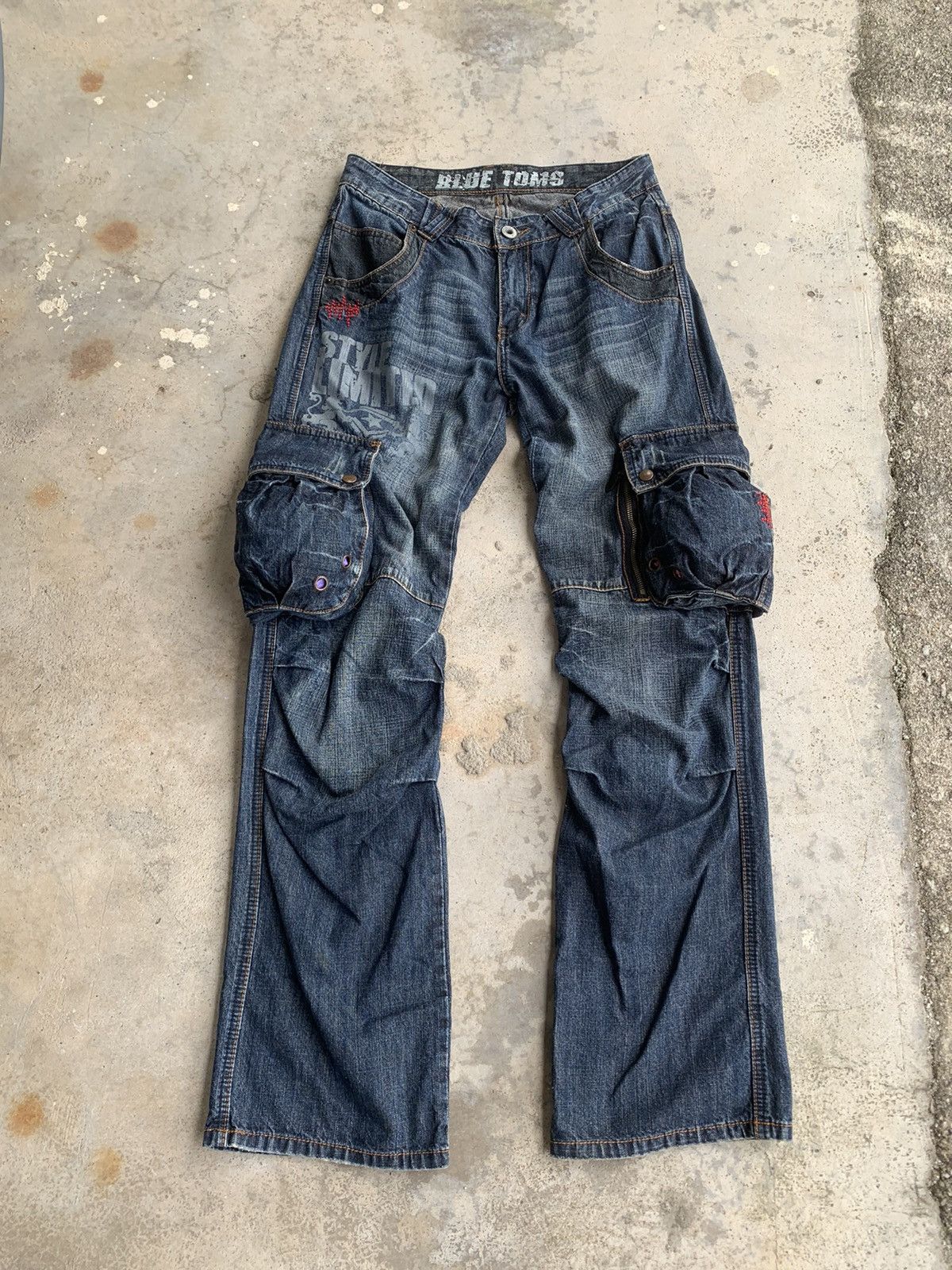 Japanese Brand Blue Tom Cargo Jeans Size US 30 / EU 46 - 2 Thumbnail