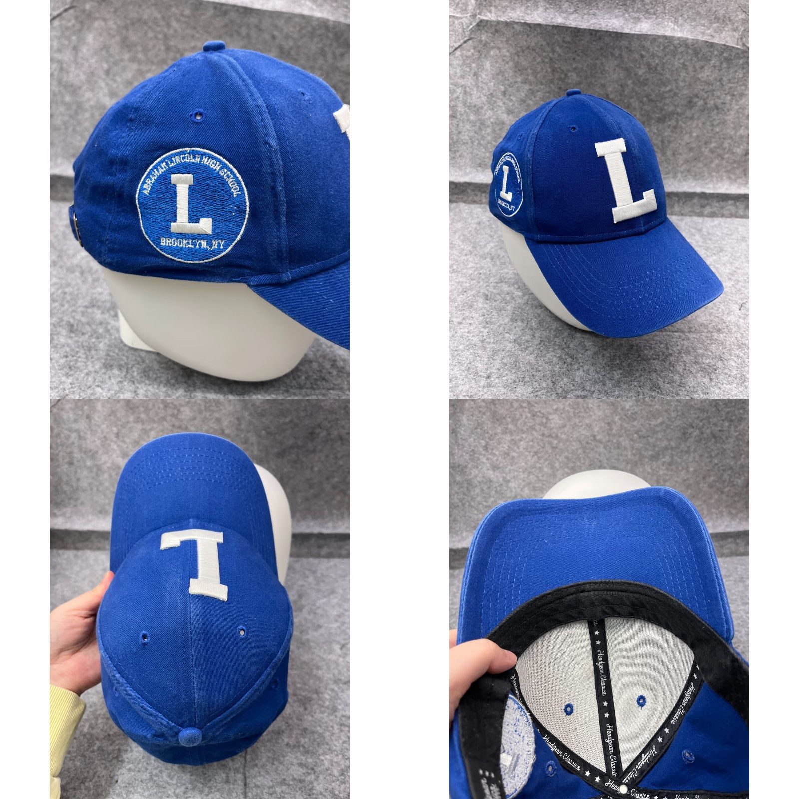 Vintage VINTAGE Headgear Classics Abraham Lincoln Highschool Hat Cap Strap Back Adult Blue Wool Blend Baseball Cap One Size Blue Unisex Mens Womens Boys Girls Size ONE SIZE - 8 Thumbnail