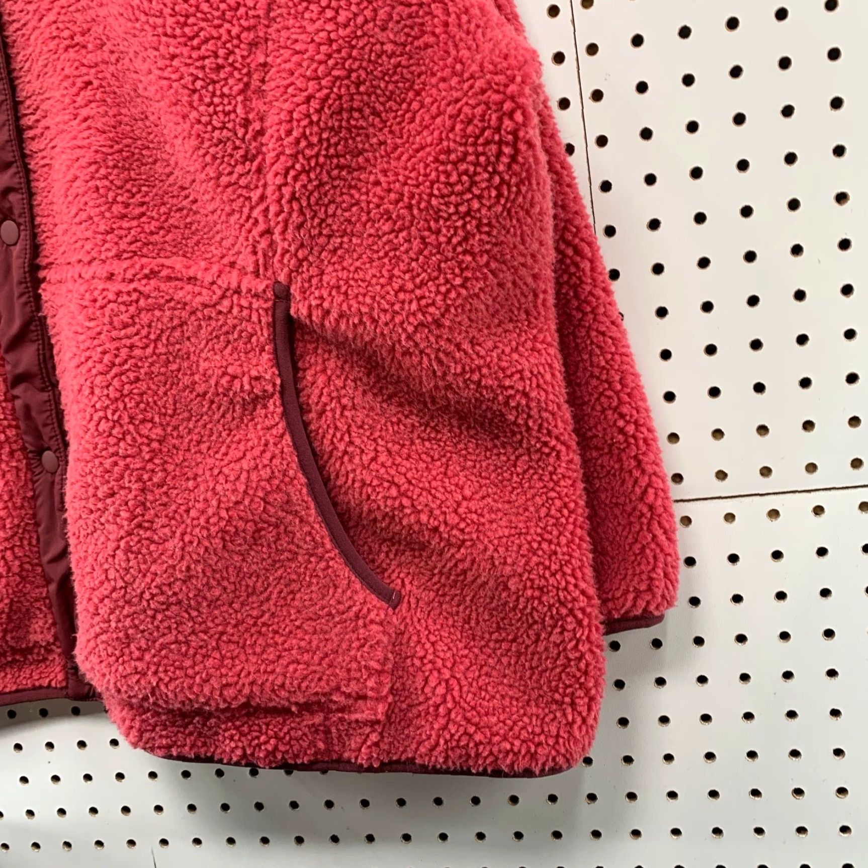 Vintage L.L. Bean Sherpa Jacket Womens Plus 3X Red Fleece Deep Pile Snap Cozy Jacket Size XXL / US 16-18 / IT 52-54 - 7 Thumbnail