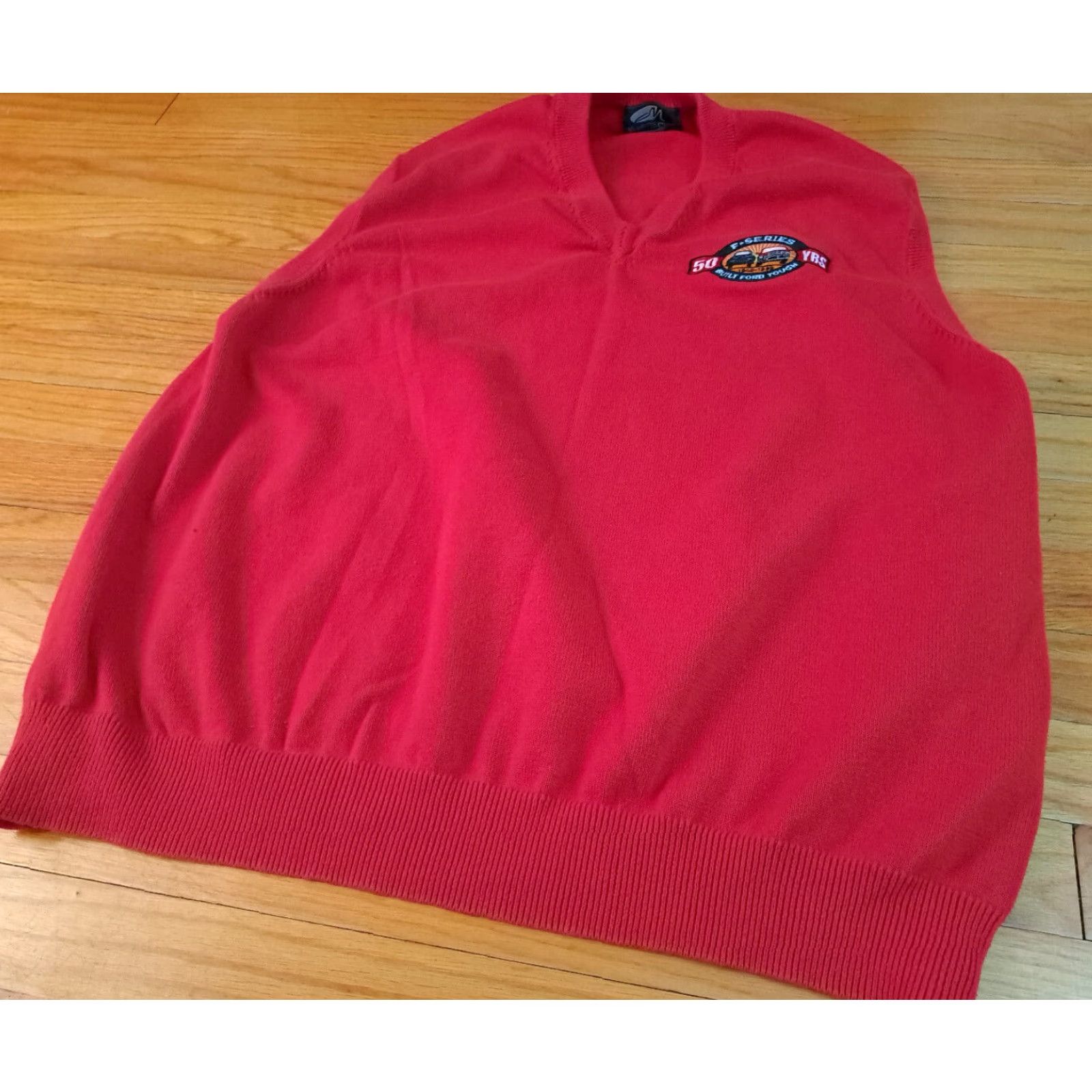 Ford VINTAGE Ford F-Series 50 Years Red Embroidered Sweater Golf Vest XL Unisex Adults Monterey Classic Nike? Wait. Size US XL / EU 56 / 4 - 6 Thumbnail