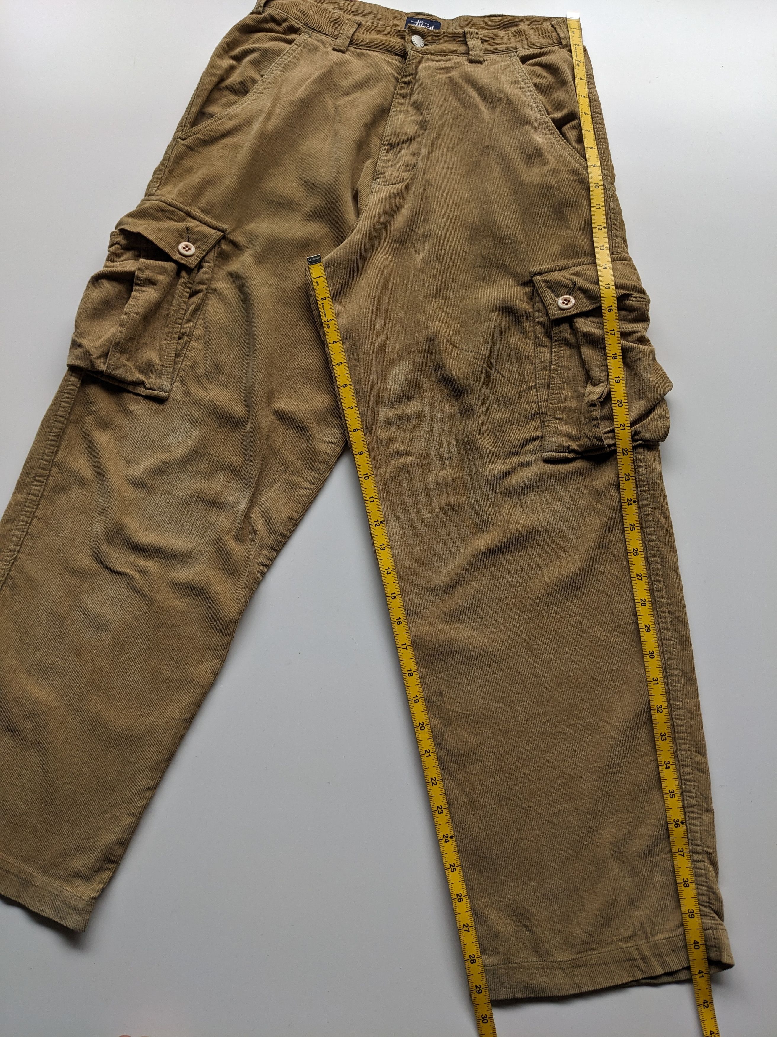 Stussy × Vintage Vintage Stussy wide leg parachute corduroy cargo Size US 31 - 13 Thumbnail