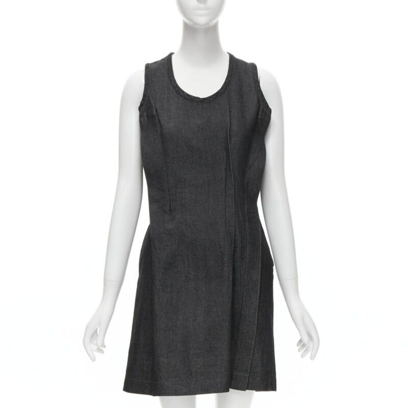 Comme des Garcons vintage COMME DES GARCONS 1991 dark indigo washed denim pinched seam dress S Size S / US 4 / IT 40 - 1 Thumbnail