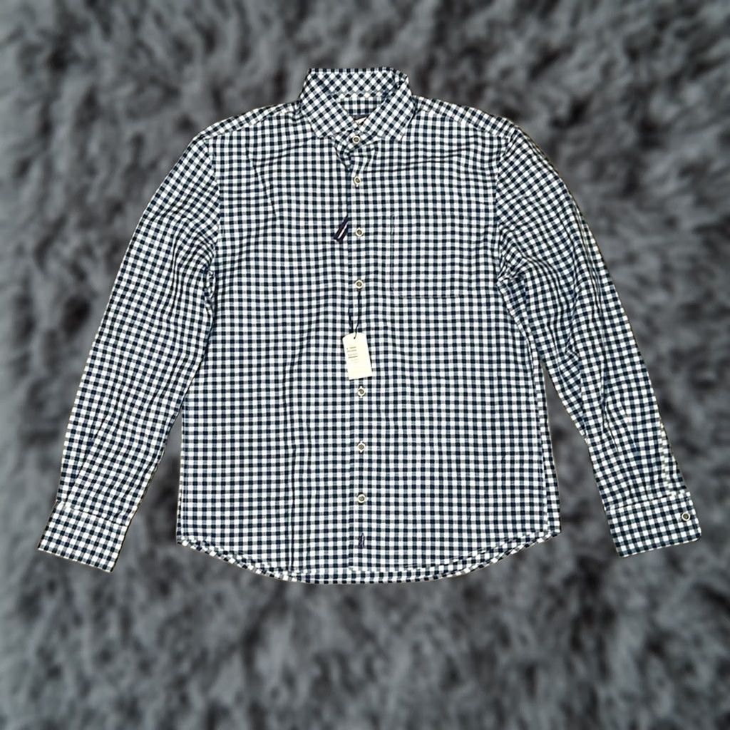johnnie-O Johnnie-O Hangin’ Out Wooster Long Sleeve Button Down Shirt Small Mens Blue Oceanside Gingham Plaid Size US S / EU 44-46 / 1 - 1 Thumbnail