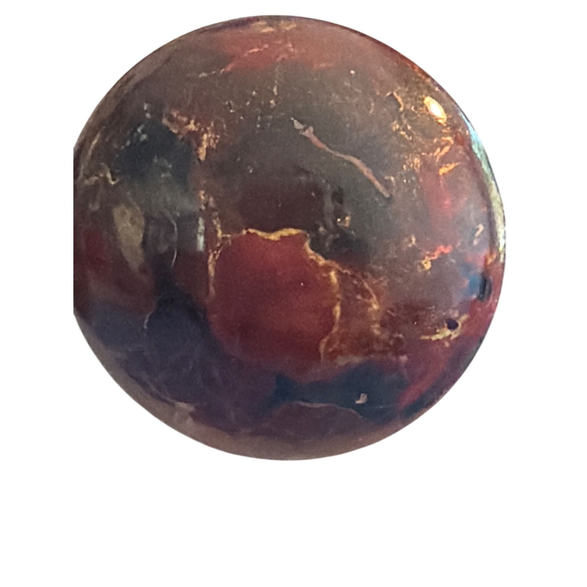 Other Vintage Round Button Pierced Earrings Resin Domed Marbled Li Size ONE SIZE - 3 Thumbnail