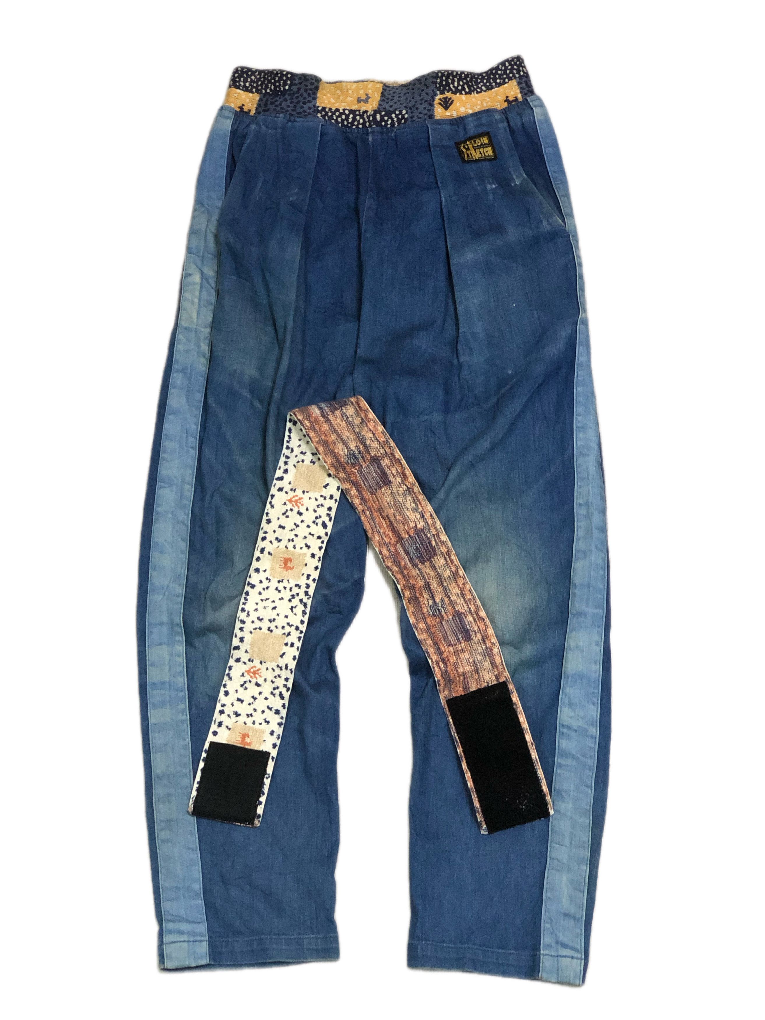 Kapital Kapital blue denim trousers with light blue sidebend Size US 30 / EU 46 - 3 Thumbnail