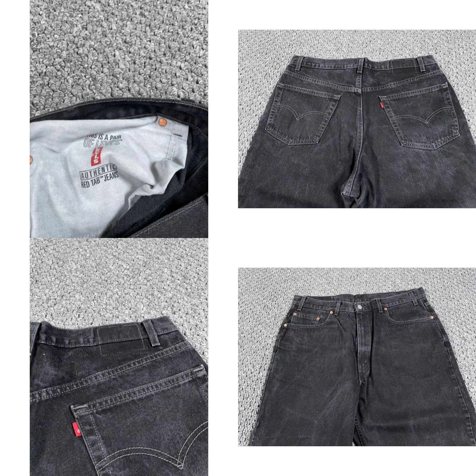 Levi's VTG Levi's 550 Jeans Tapered Leg 38 x 29 Black Levi's 40 Regular Men USA 5-Pocket Denim Cotton Relaxed Fit Vintage 80s 90s Grunge Retro Size US 40 / EU 56 - 8 Thumbnail