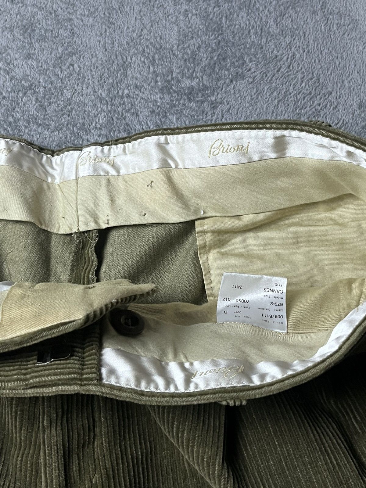 Brioni Brioni - Pleated Corduroy Pants Size US 35 - 8 Thumbnail
