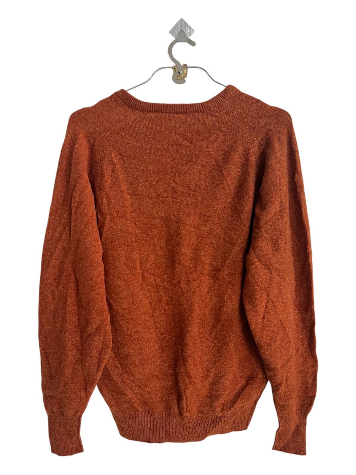 Burberry × Burberry Prorsum × Vintage Vintage 1990s Burberrys 🏴󠁧󠁢󠁥󠁮󠁧󠁿 Pure Lambswool V Neck Knit Sweater Size US M / EU 48-50 / 2 - 6 Thumbnail
