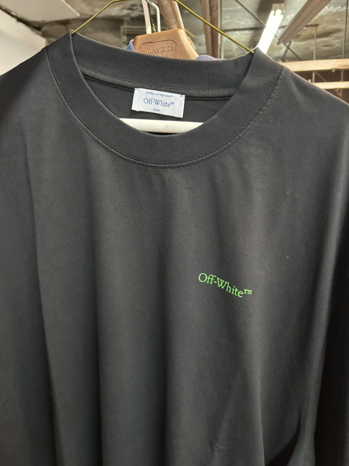 image of Off White Tee Shirt in Black, Men's (Size Large)
