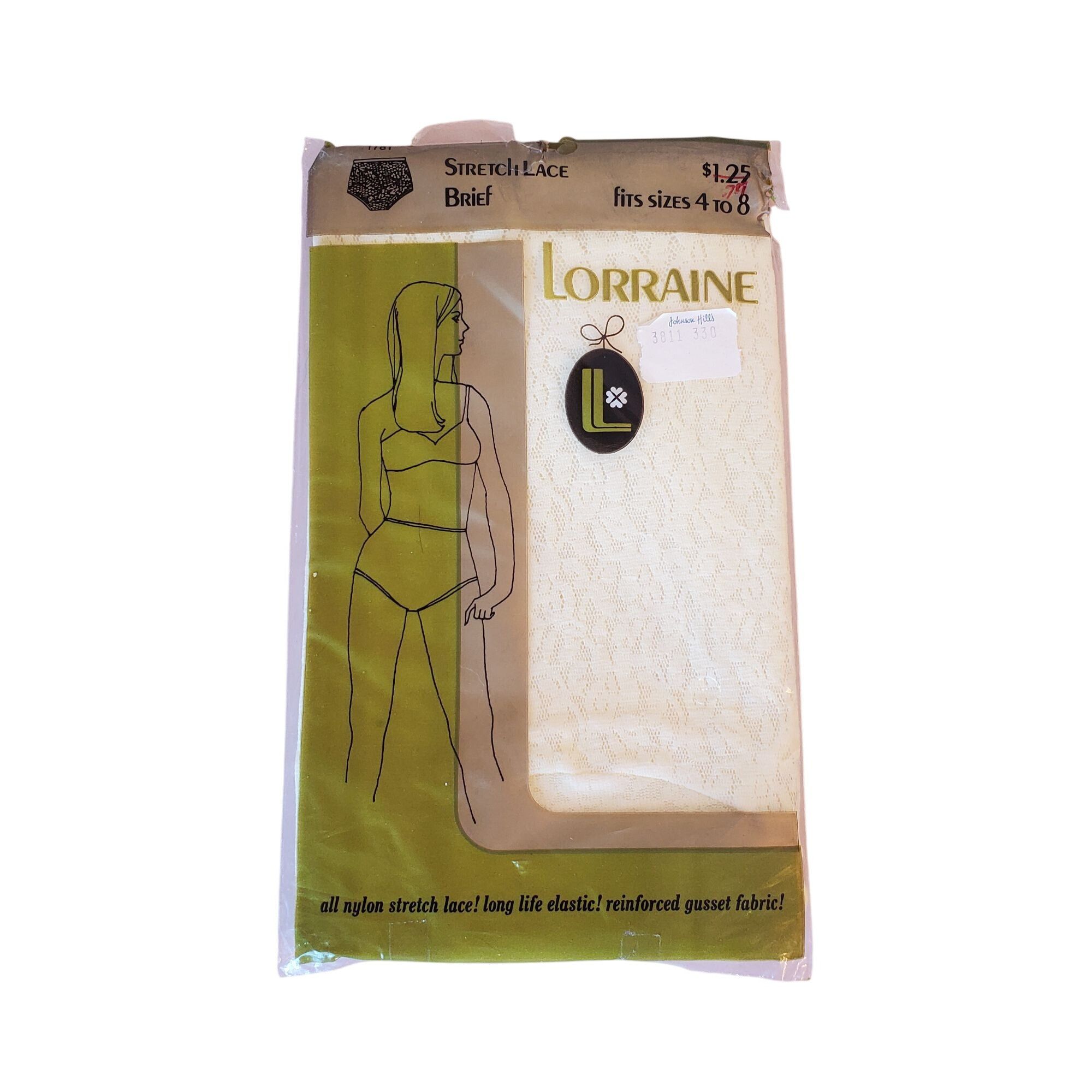 Other Vintage Lorraine Stretch Lace Brief 4 to 8 Nylon Reinforced Size ONE SIZE - 1 Thumbnail