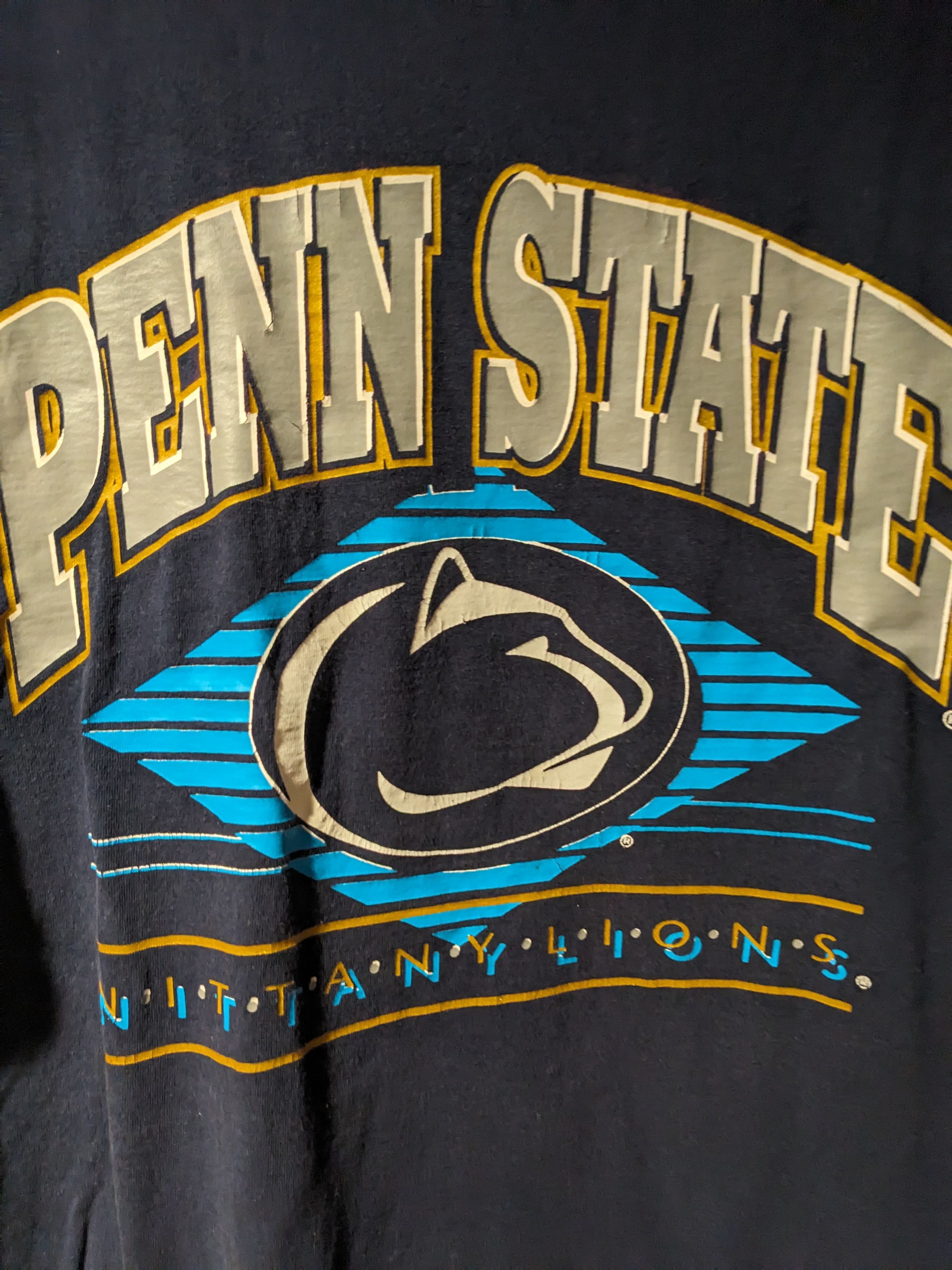NCAA Vintage 90s Penn State Nittany Lion College Football T-Shirt Size US XL / EU 56 / 4 - 2 Thumbnail