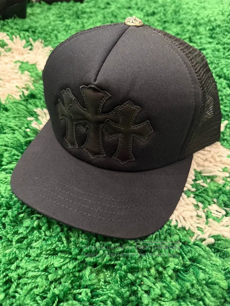 Chrome Hearts CHROME HEARTS Size OS Black three-piece leather baseball ca Size ONE SIZE - 1 Thumbnail
