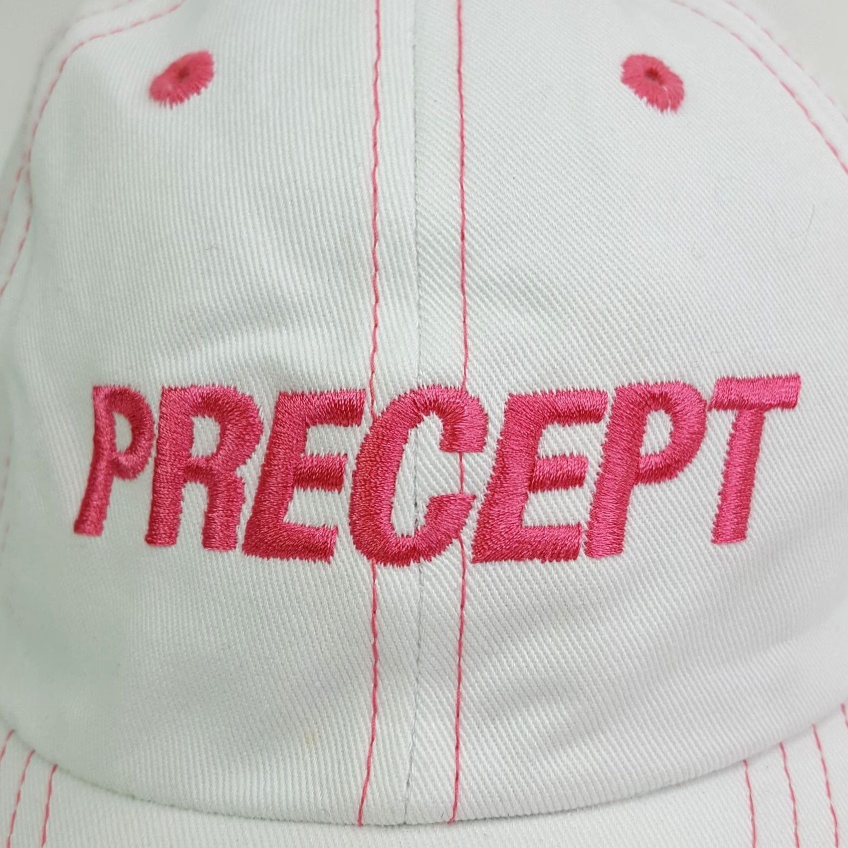 Pinko VINTAGE Precept Golf Women's Adjustable PGA Sports Snapback Hat Baseball Cap White Pink Size ONE SIZE - 4 Thumbnail