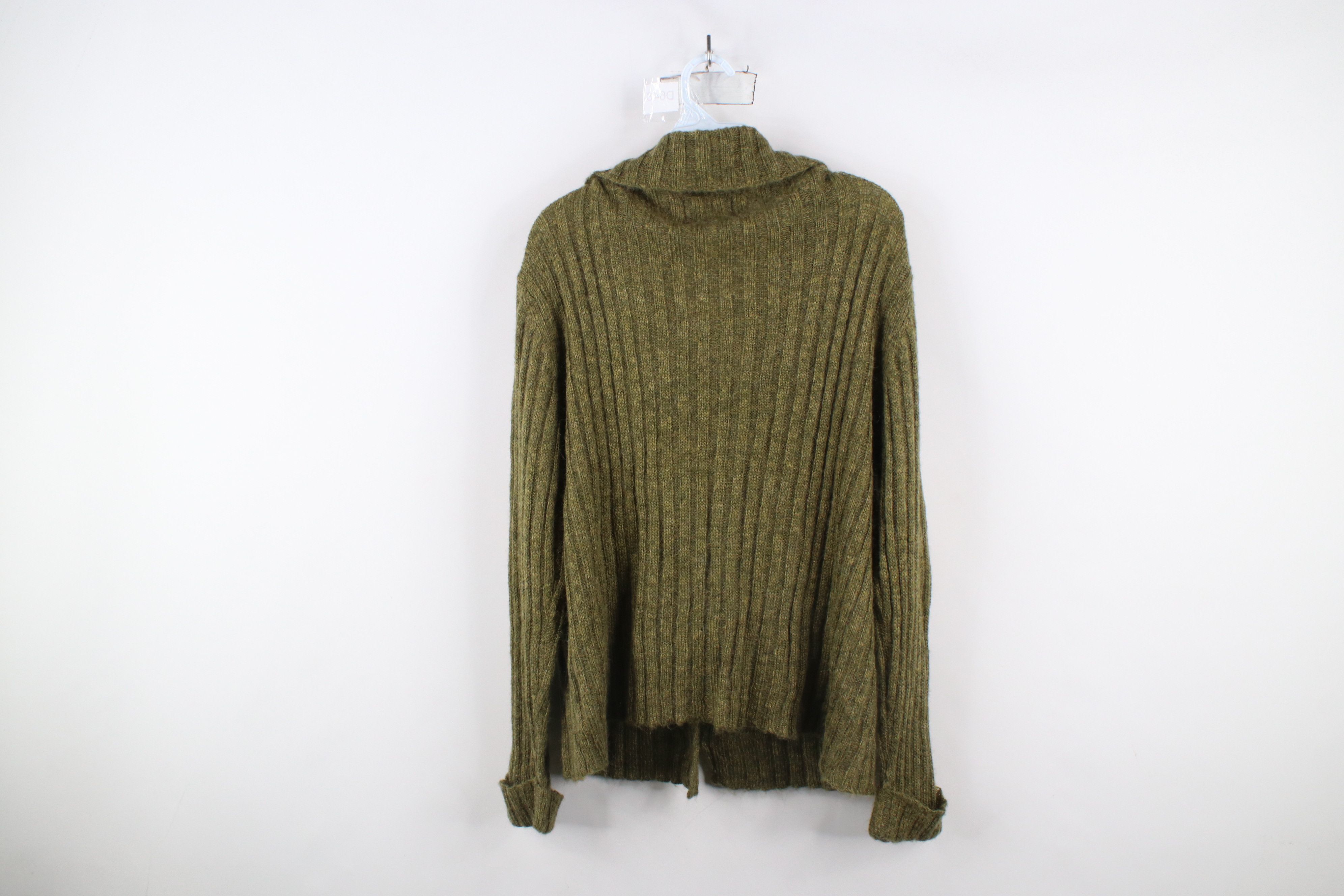 Vintage Vintage 90s Streetwear Wool Cable Knit Cardigan Sweater Size M / US 6-8 / IT 42-44 - 7 Thumbnail