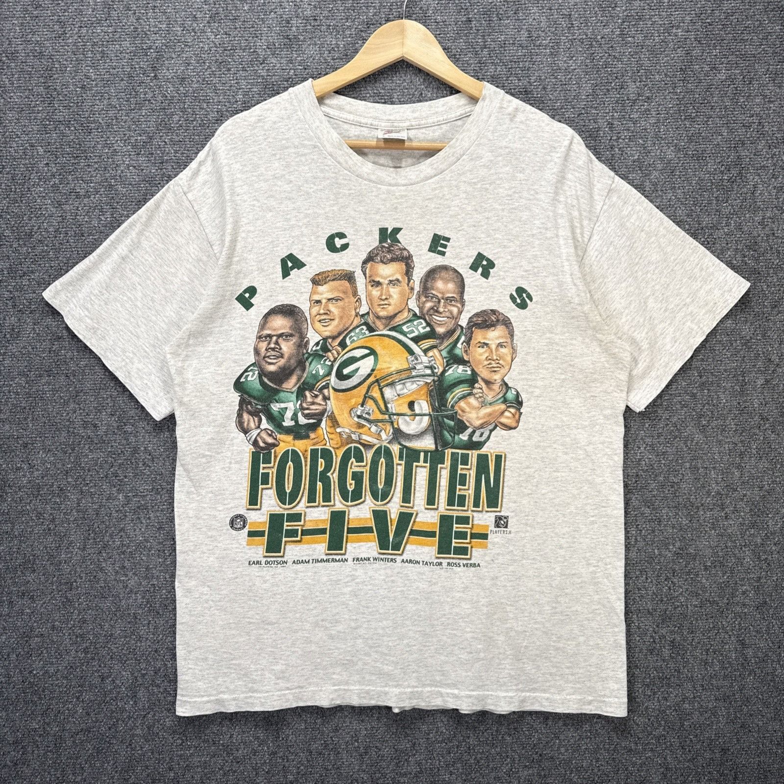 NFL Vintage Green Bay Packers Shirt Large Gray 90s Caricature Size US L / EU 52-54 / 3 - 1 Thumbnail