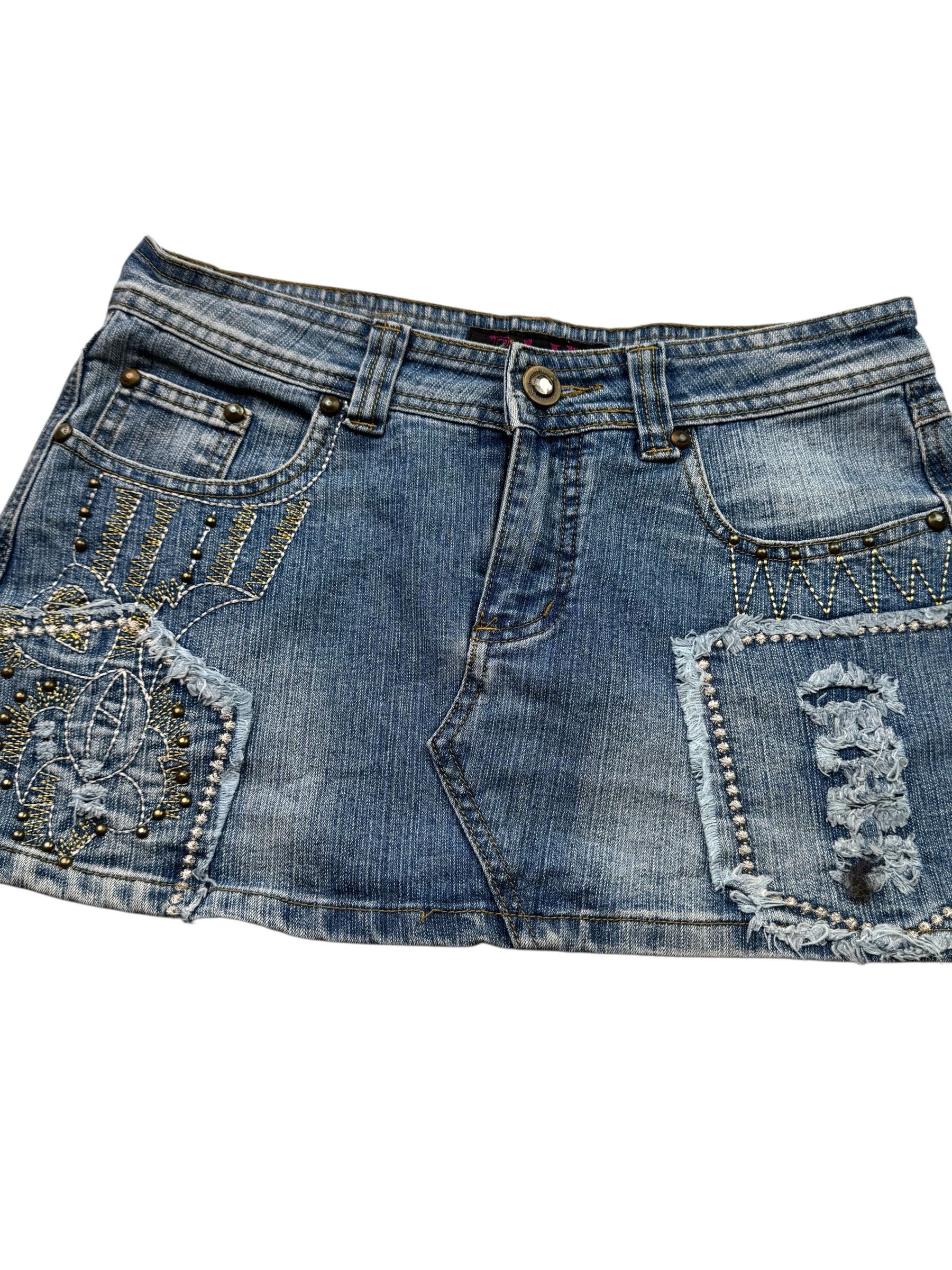 Japanese Brand Vintage Mini Skirt W293(V9) Size 28" / US 6 / IT 42 - 2 Thumbnail