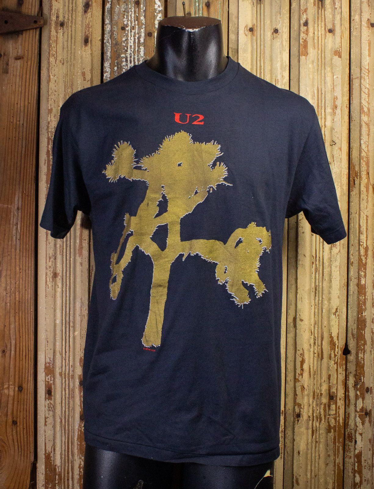 image of Band Tees x Vintage U2 Joshua Tree Concert T Shirt 1987 in Black, Men's (Size Large)