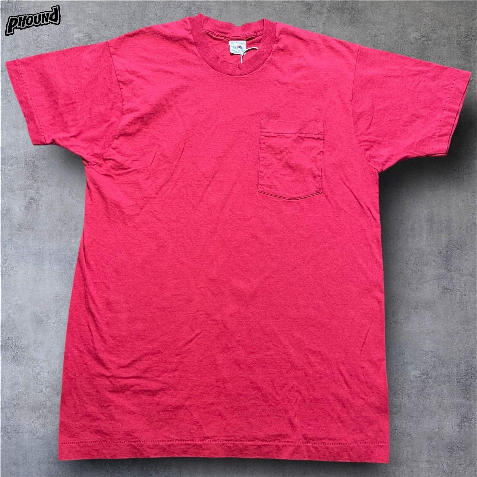 Fruit Of The Loom Vtg Fruit of the Loom Shirt XL Red Pocket 100% Cotton USA Size US XL / EU 56 / 4 - 1 Thumbnail