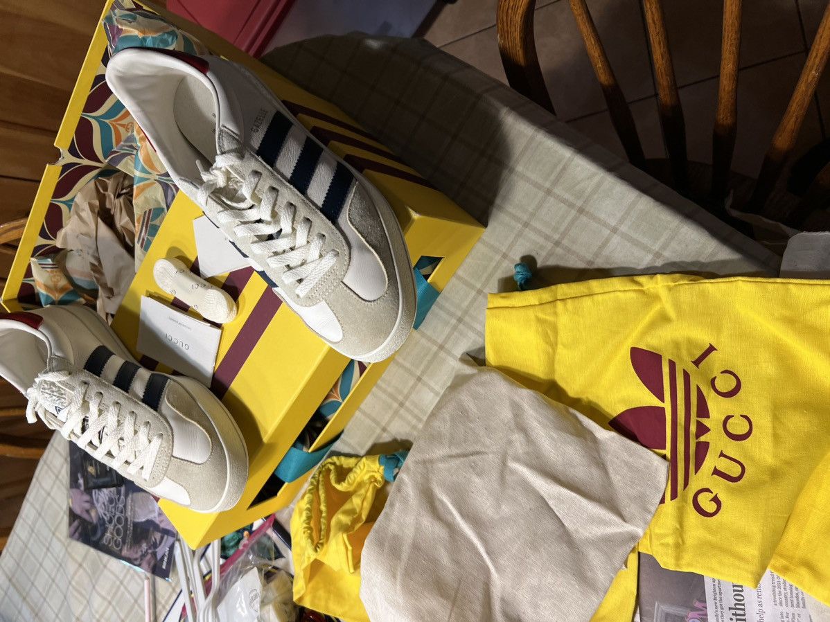Adidas × Gucci Adidas x Gucci Gazelle White - 9.5 Size US 9.5 / EU 42-43 - 14 Thumbnail