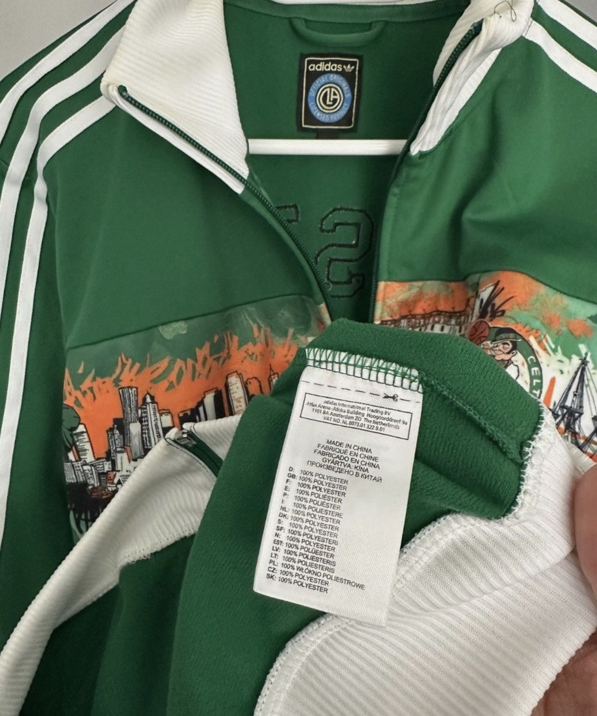 Adidas Vintage Adidas Boston Celtics NBA Track Jacket 2010 Sz M Size US M / EU 48-50 / 2 - 3 Thumbnail