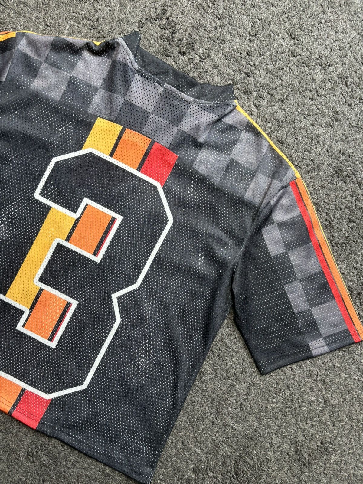 Japanese Brand Vintage oversize number 3 racing black red football jersey Size US L / EU 52-54 / 3 - 12 Thumbnail