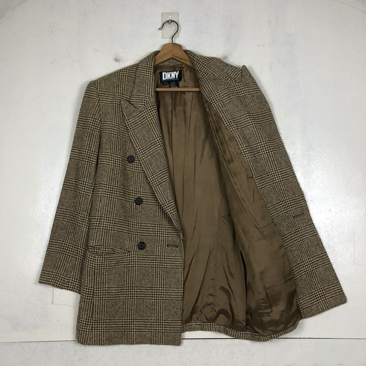 DKNY 📌VINTAGE WOOL JACKET DKNY CHECK ISSEY MIYAKE Size US S / EU 44-46 / 1 - 12 Thumbnail