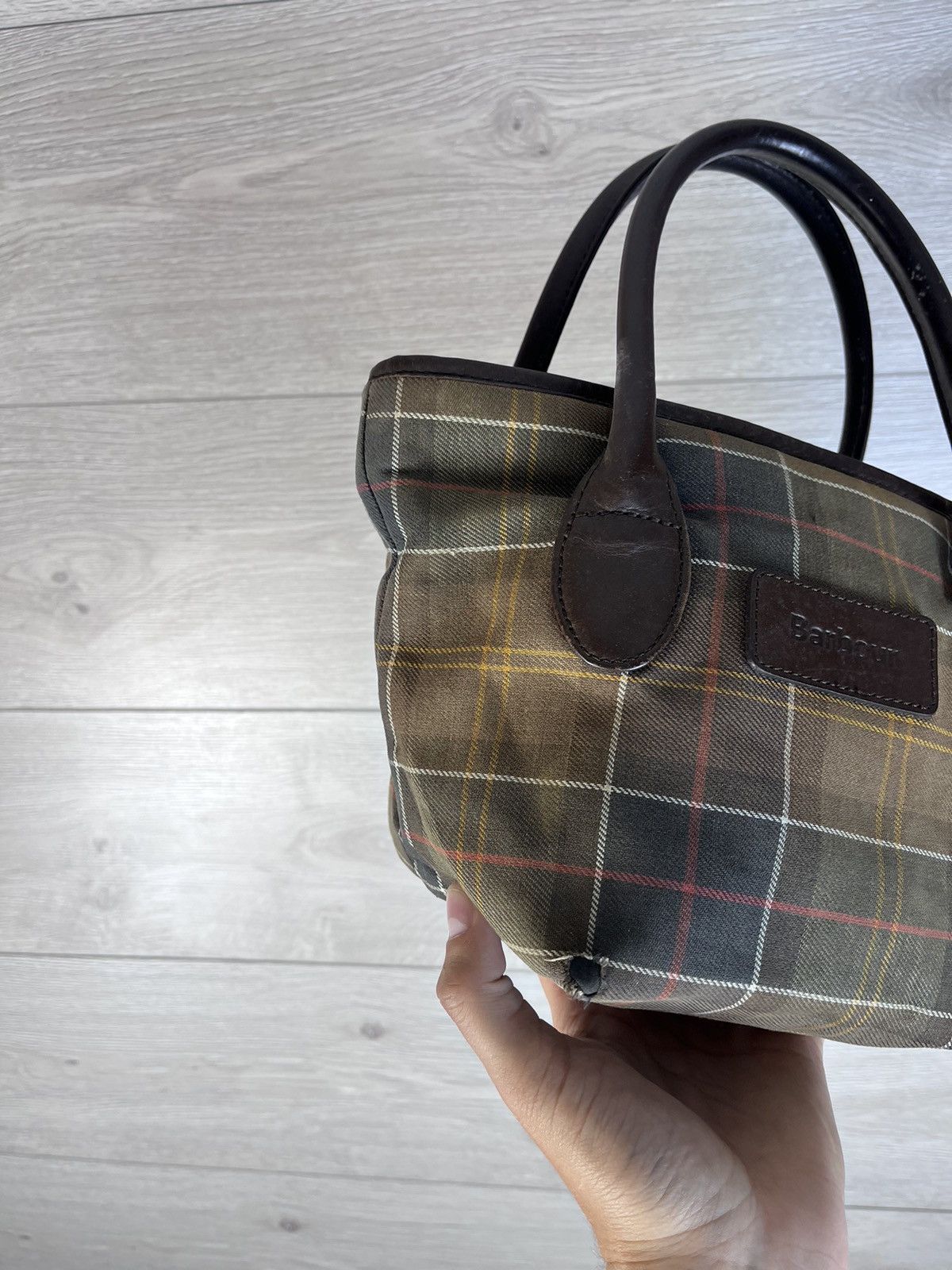 Barbour Women's Barbour Tote Hand Bag Cotton Leather Tartan Bag Smal Size ONE SIZE - 2 Thumbnail