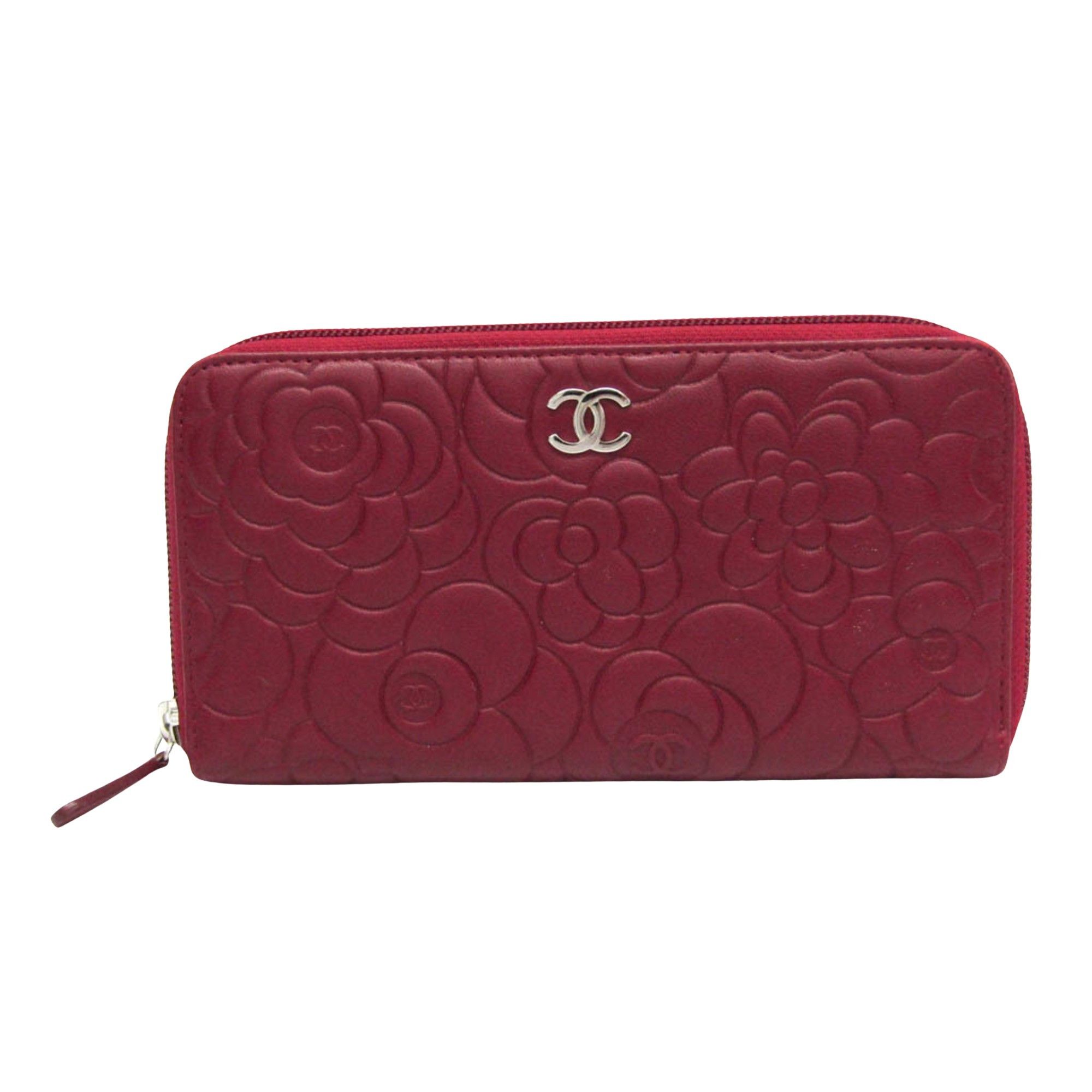Camellia Burgundy Leather Wallet (Pre-Owned)