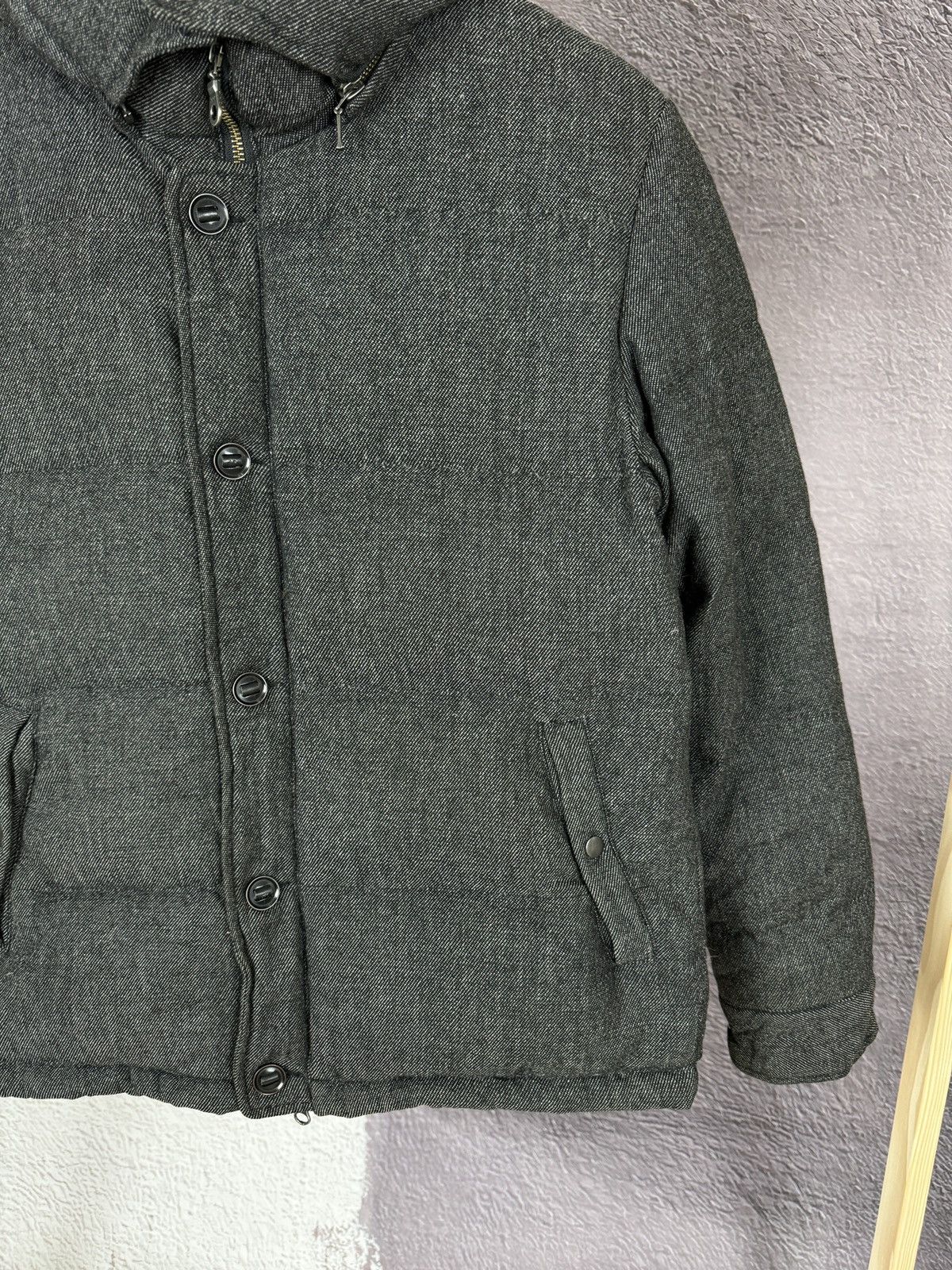 Japanese Brand Urban Research Doors grey wool down quilted jacket coat Size US M / EU 48-50 / 2 - 6 Thumbnail