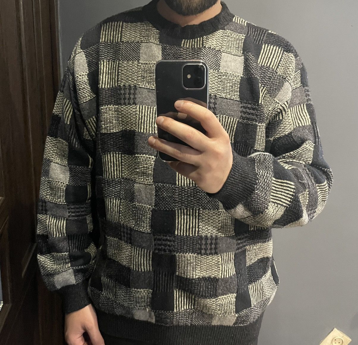 Ermenegildo Zegna Ermenegildo Zegna Knitwear Rhomb Wool Crew neck sweater Size US XL / EU 56 / 4 - 5 Thumbnail