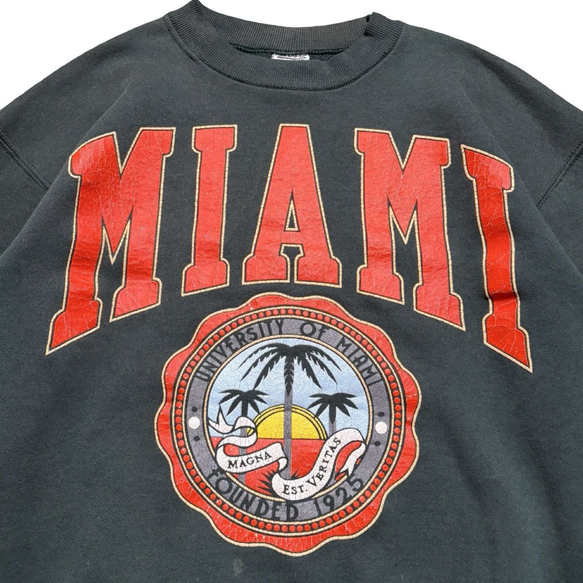 Other Vintage Miami Sweatshirt Mens M Green Galt Sand 90s College Size US M / EU 48-50 / 2 - 2 Thumbnail