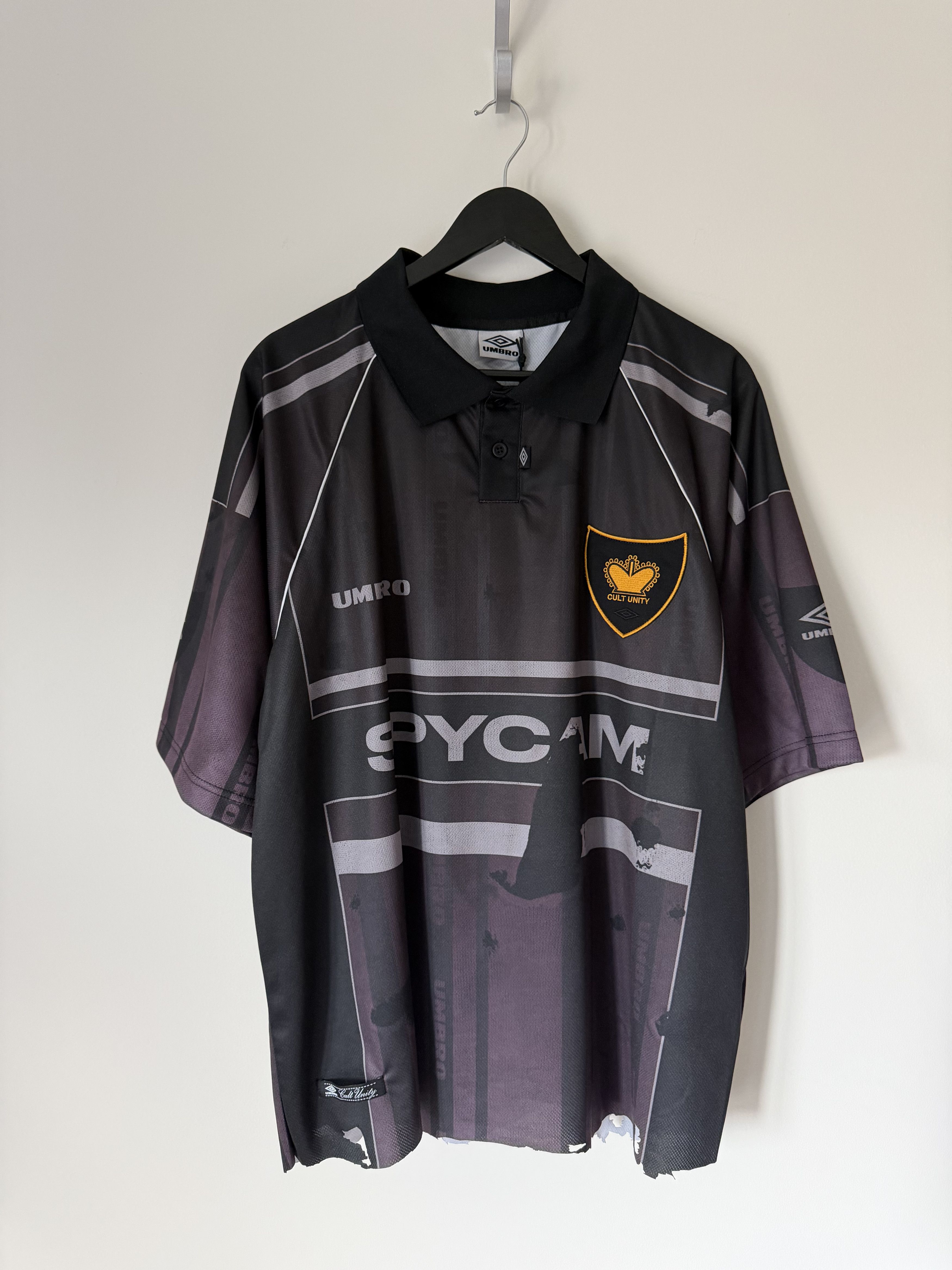 Slam Jam × Umbro Umbro Penalty Culture Distressed Spycam Polo in Purple Size US L / EU 52-54 / 3 - 1 Thumbnail