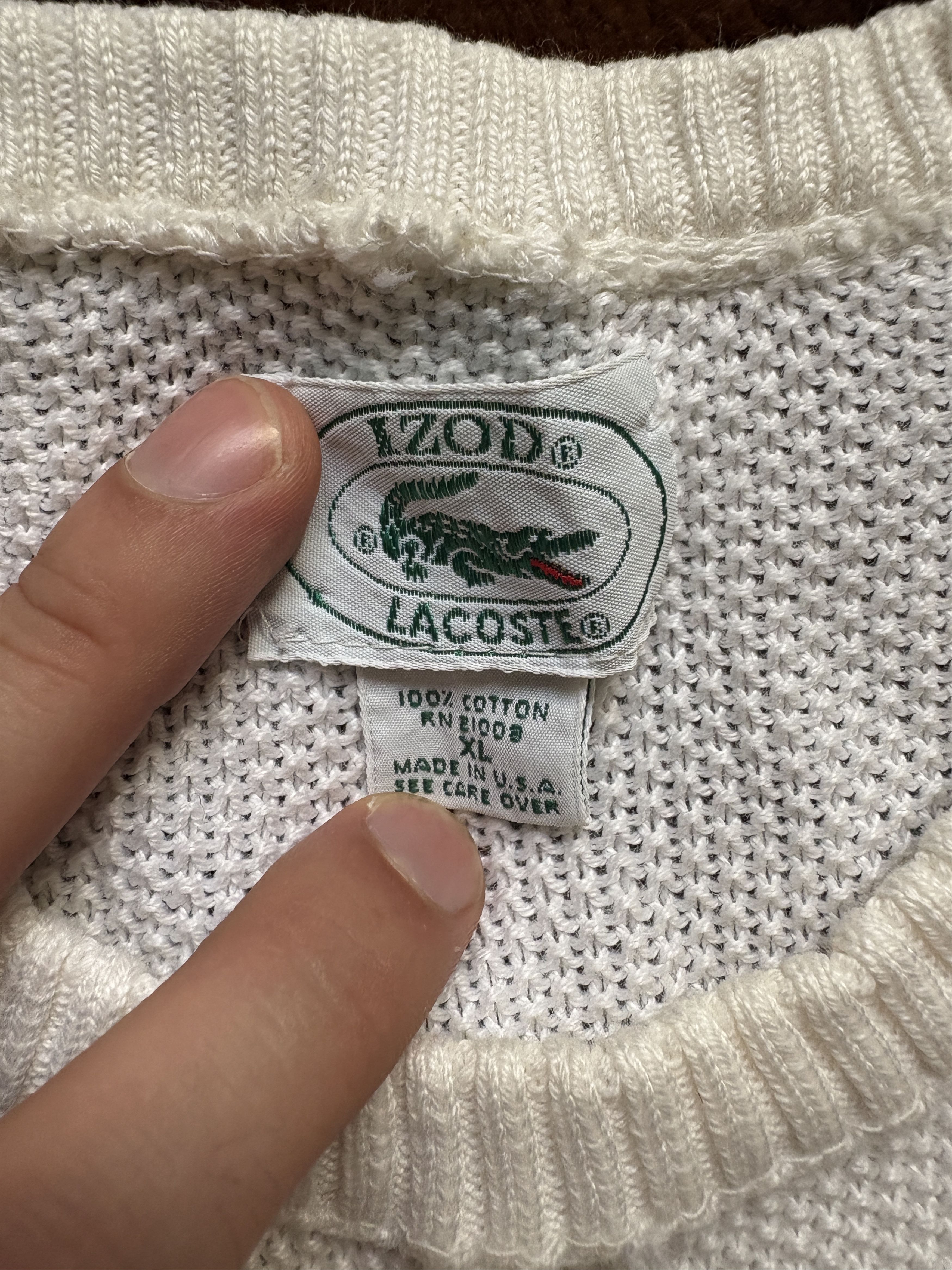 Lacoste Vintage 80s Lacoste Knit Size US XL / EU 56 / 4 - 4 Thumbnail