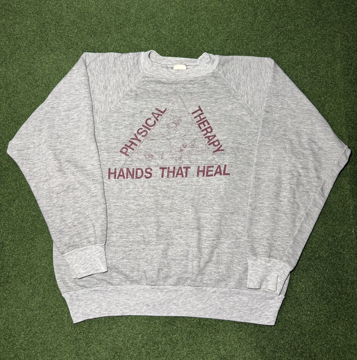 Vintage Vintage 70s 80s Physical Therapy Windjammer THIN Sweatshirt Size US S / EU 44-46 / 1 - 1 Thumbnail