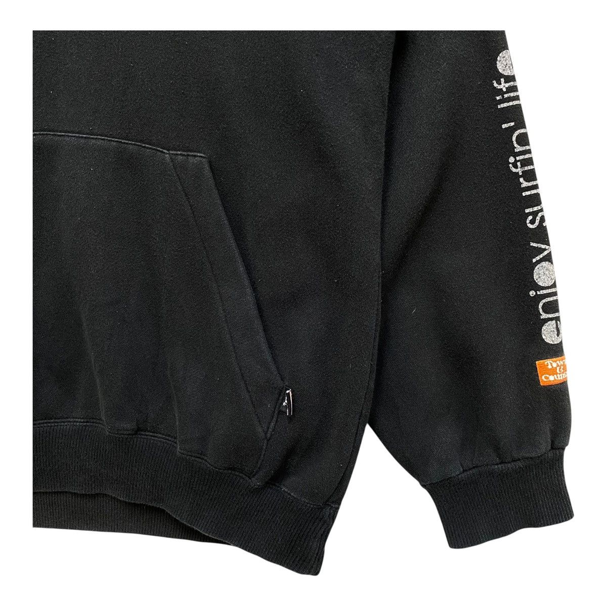 Vintage Vintage Town & Country Surf Hoodie Y2K Surf Style Black M Size US M / EU 48-50 / 2 - 4 Thumbnail