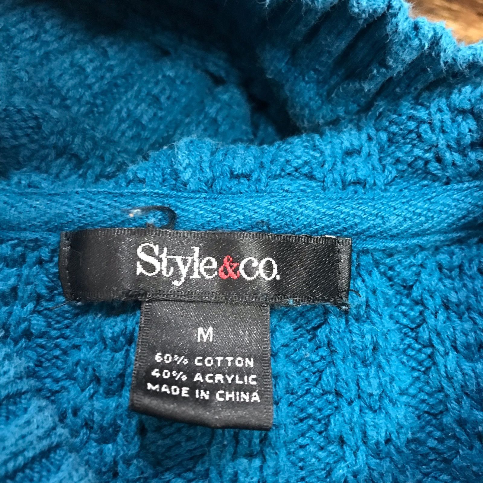 Other Style & Co V-Neck Long Sleeve Ribbed Hoodie Sweater M Size M / US 6-8 / IT 42-44 - 3 Thumbnail