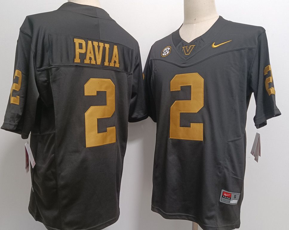 Other Men's Vanderbilt Commodores #2 Diego Pavia Black Gold Size US M / EU 48-50 / 2 - 1 Thumbnail