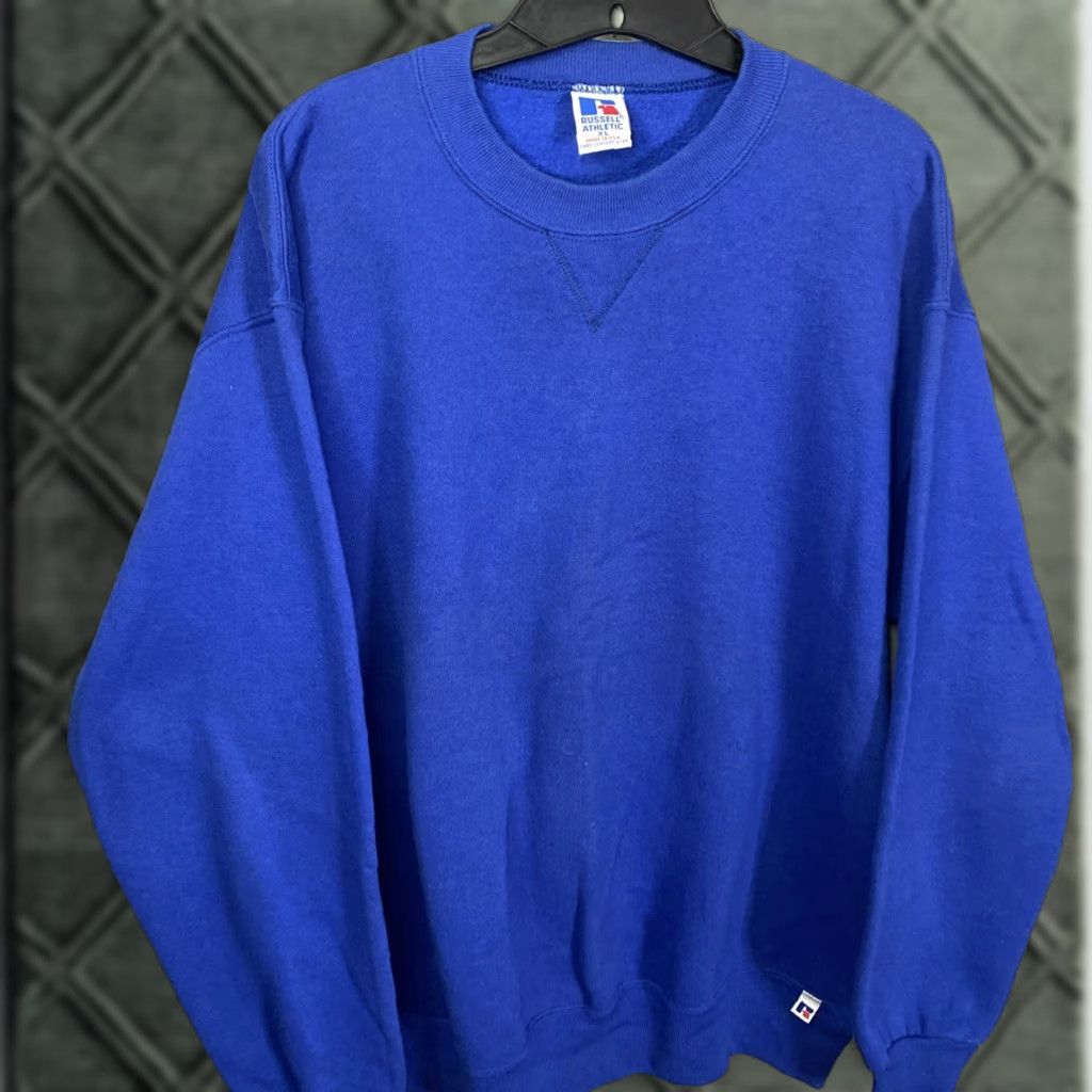 Russell Athletic VINTAGE Russell Athletic Sweatshirt Mens XL Crewneck Pullover Made in USA 90s 25x28 Blue Size US XL / EU 56 / 4 - 1 Thumbnail