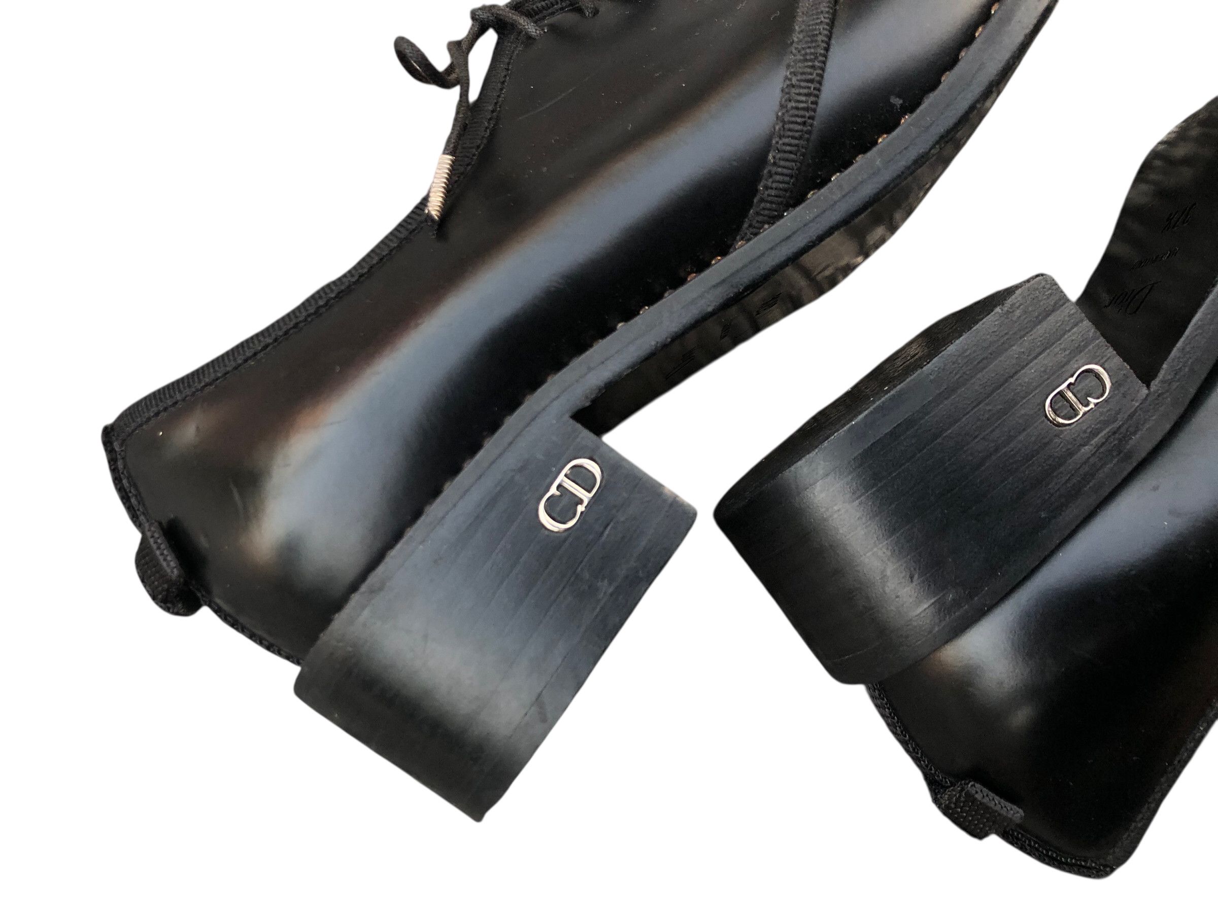 Dior 💯🔥CHRISTIAN DIOR Glazed Calfskin Tomboy Oxfords Size 37.5 Size US 7 / IT 37 - 14 Thumbnail
