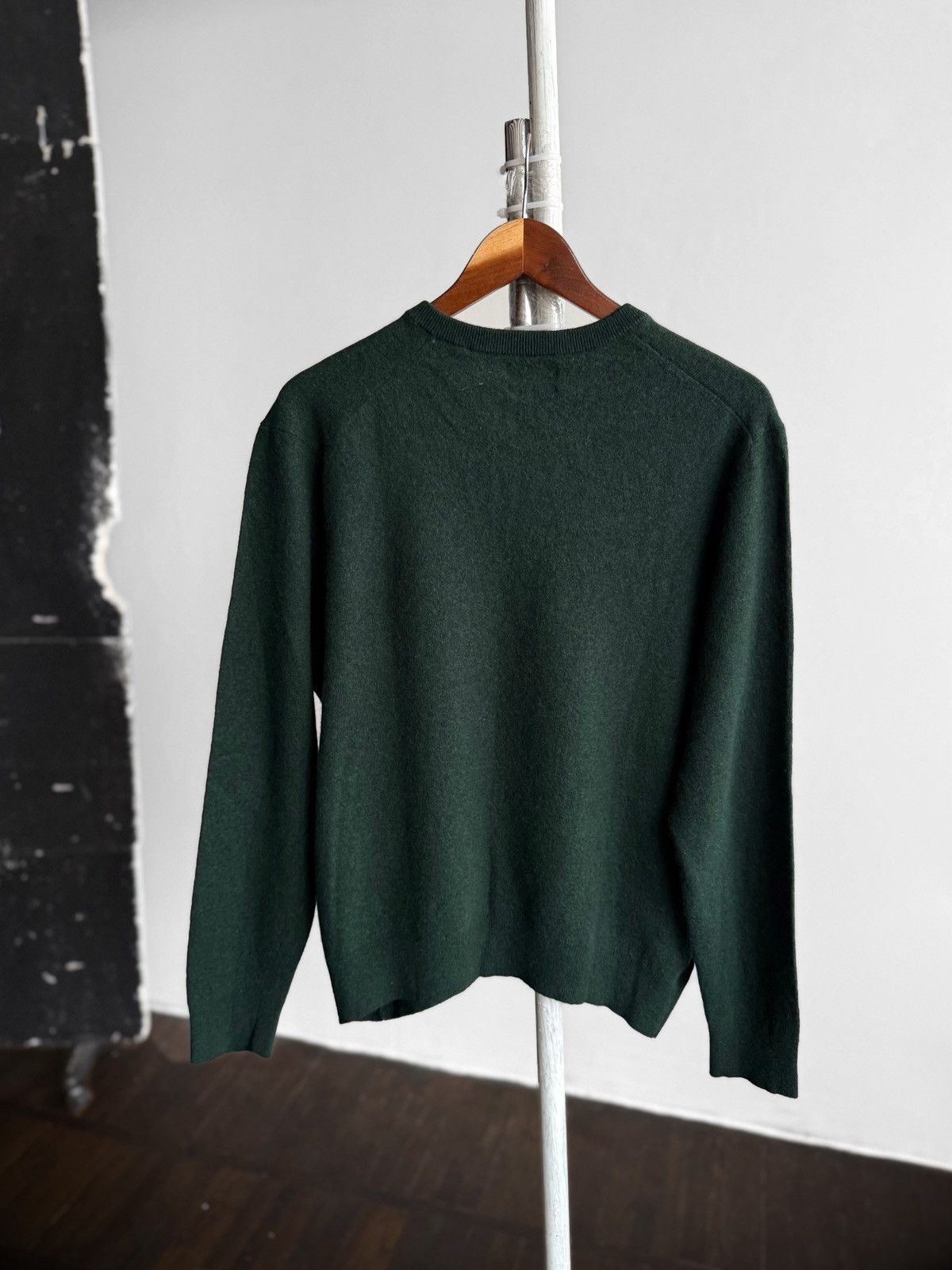Gant Gant Mens Dark Green Extra Fine Lambswool V-Neck Sweater Size US L / EU 52-54 / 3 - 5 Thumbnail