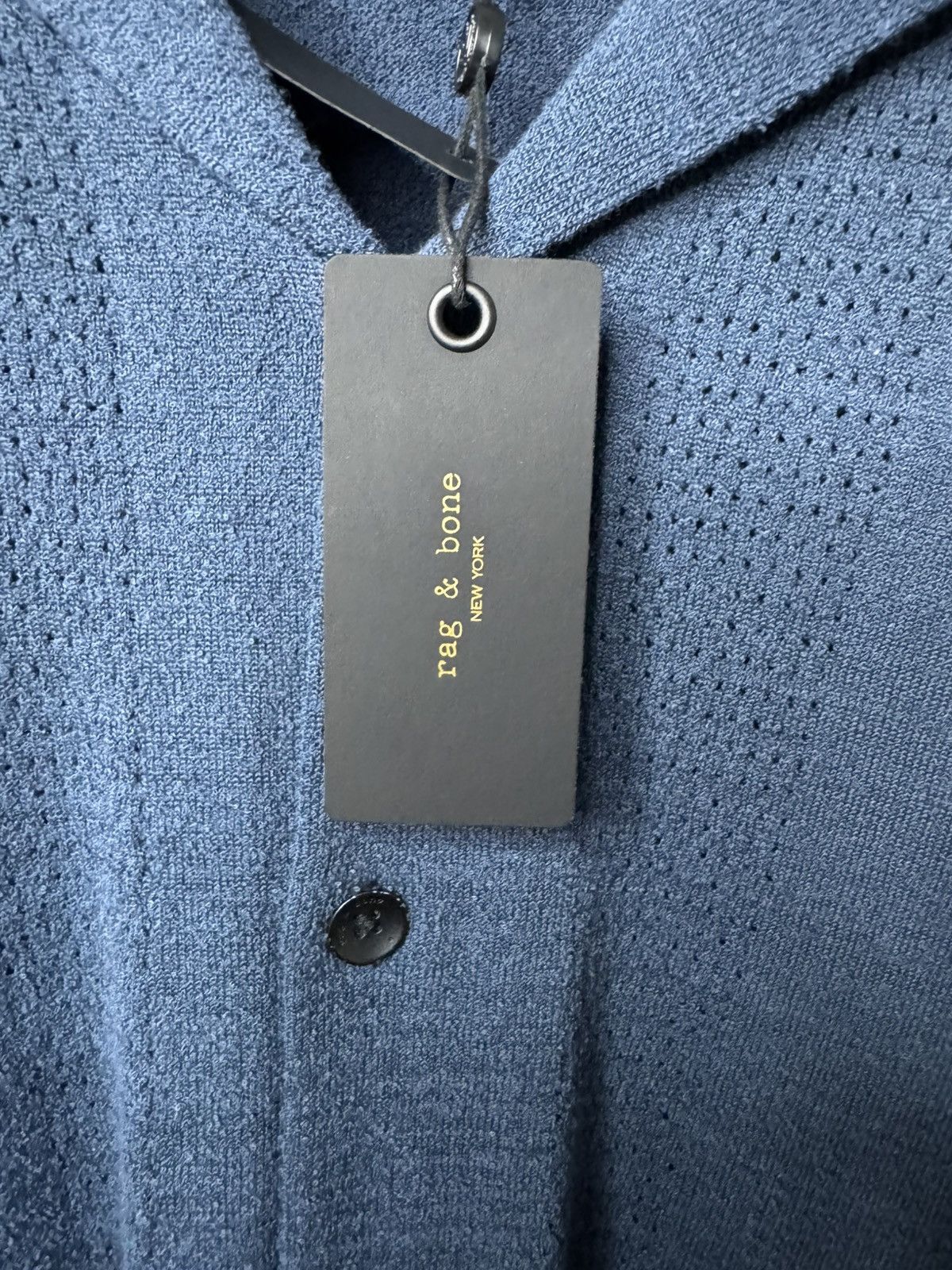 Rag & Bone Rag & Bone Men’s Zuma Pointelle Avery Knit Shirt | Moonlight Size US L / EU 52-54 / 3 - 7 Thumbnail