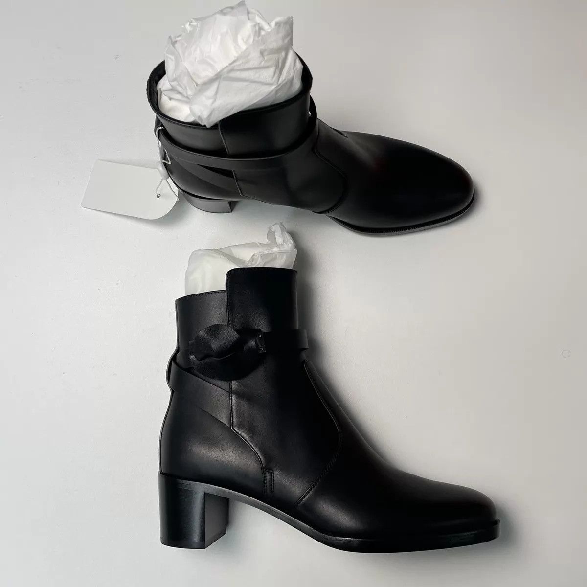 Hermes HERMÈS Leather Mid-Calf Boots Black 37 New Size US 6.5 / IT 36.5 - 8 Thumbnail
