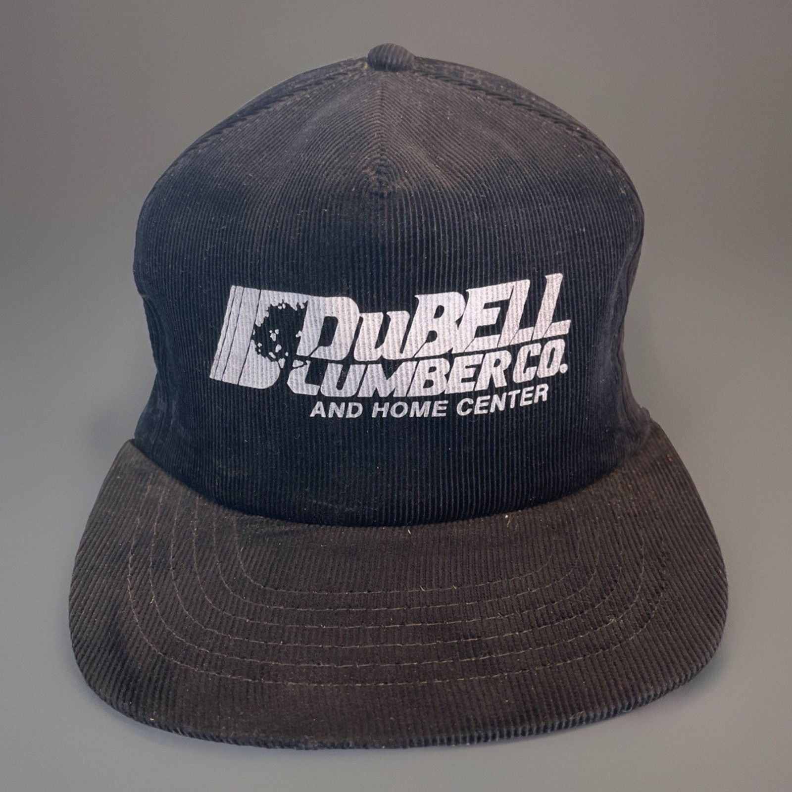 Vintage Vintage Black Dubell Lumber Corduroy Strapback Trucker Hat 4 Size ONE SIZE - 1 Thumbnail