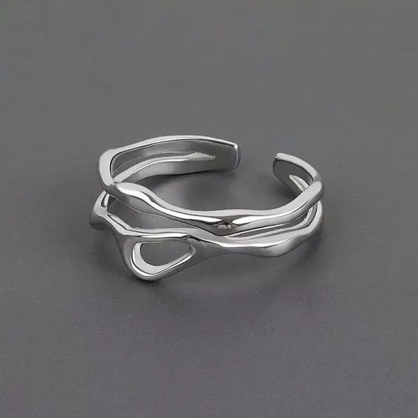 Other Abstract Silver Ring Size ONE SIZE - 1 Thumbnail