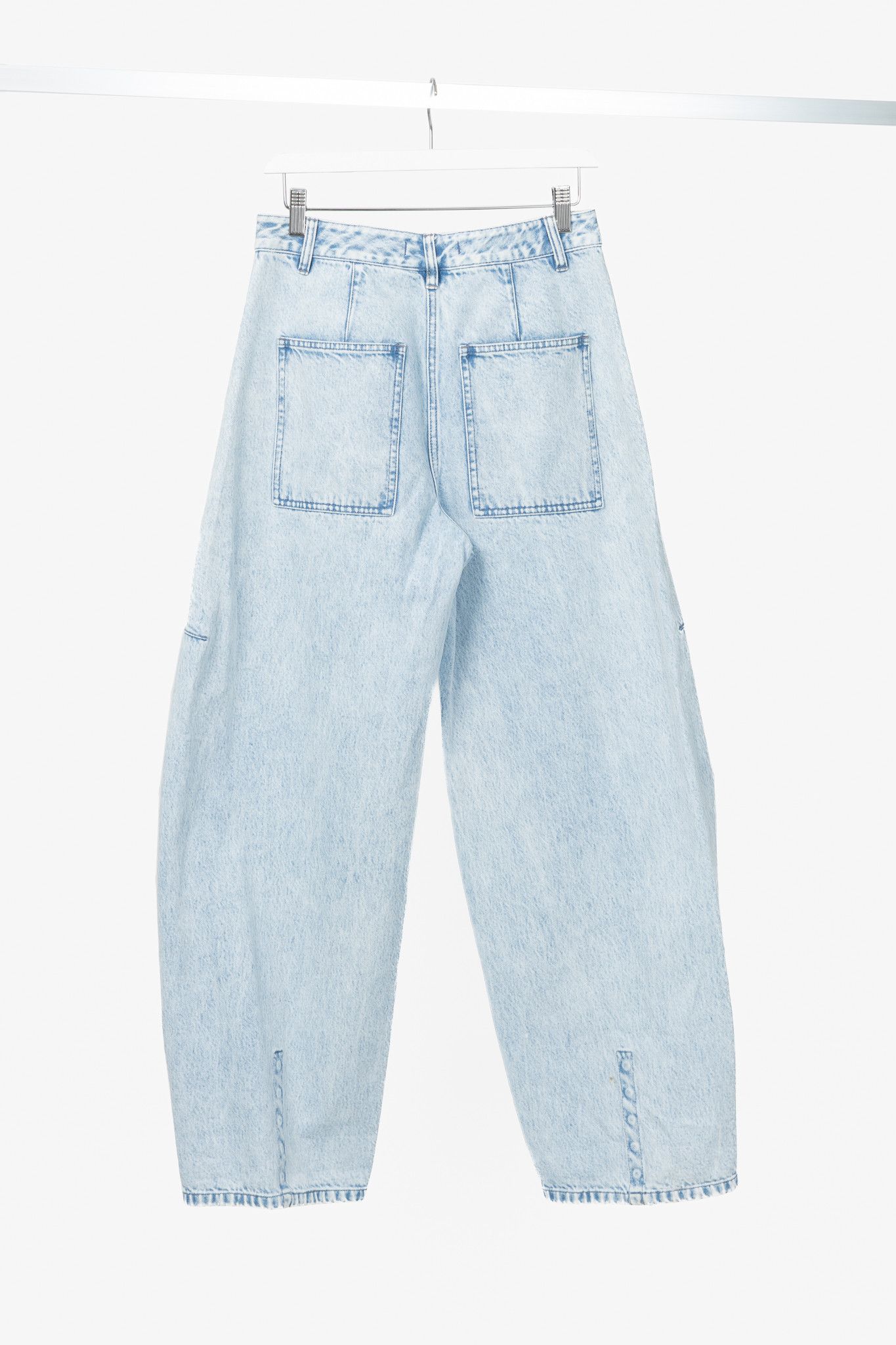 Tibi Tibi Sid Acid Iceberg Blue Wide-Leg Jeans Size 25" / US 0 / IT 36 - 2 Thumbnail