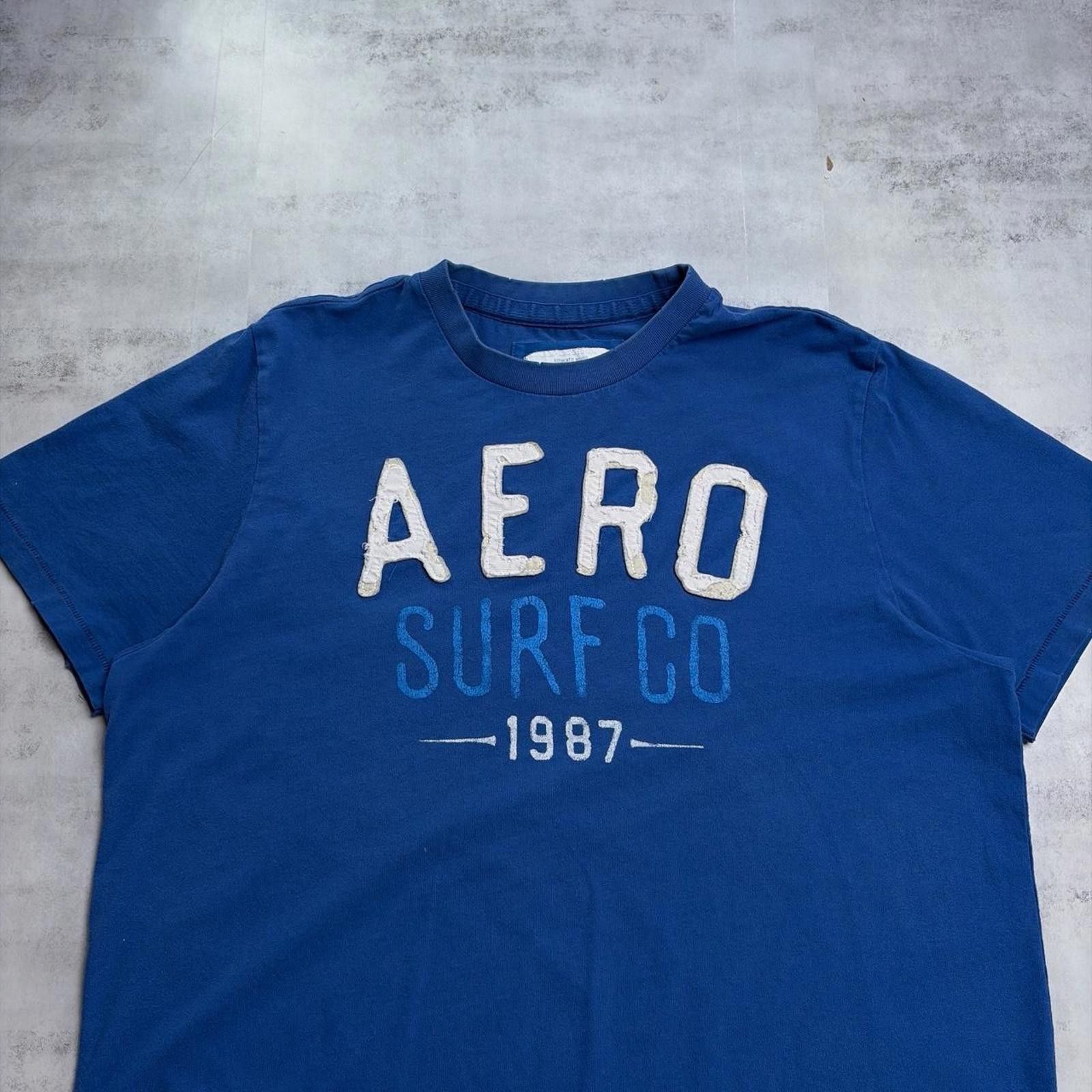Aeropostale Y2K Blue Aeropostale Grunge Surf Distressed T-Shirt Size US XXL / EU 58 / 5 - 3 Thumbnail