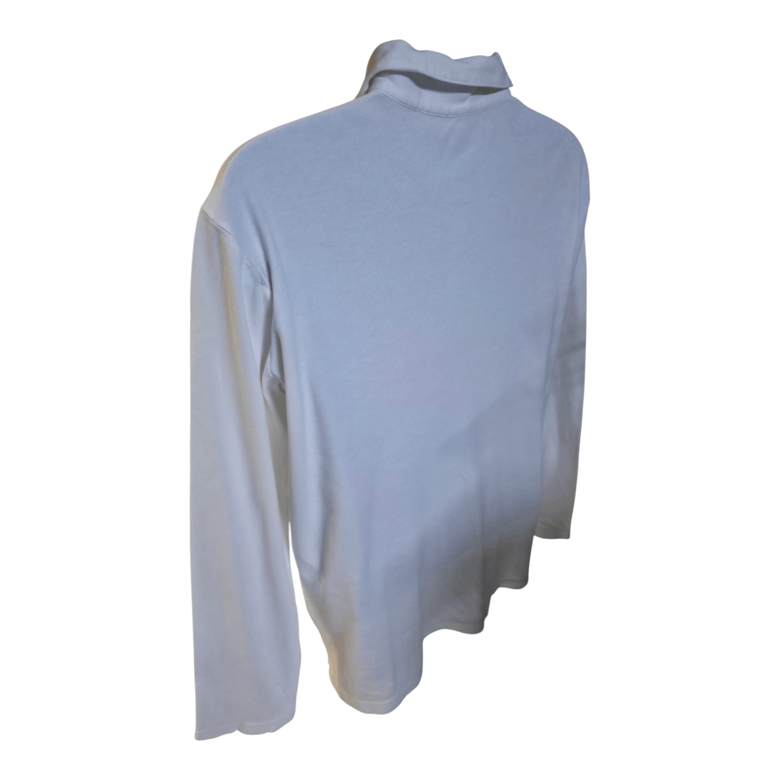 Prada “Prada White LS Stretchable Polo Shirt Red Logo Patch” Size US L / EU 52-54 / 3 - 4 Thumbnail