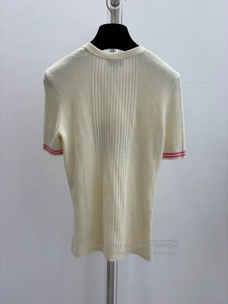 Chanel Chanel Beige little fish knitted short sleeves Size XS / US 0-2 / IT 36-38 - 3 Thumbnail