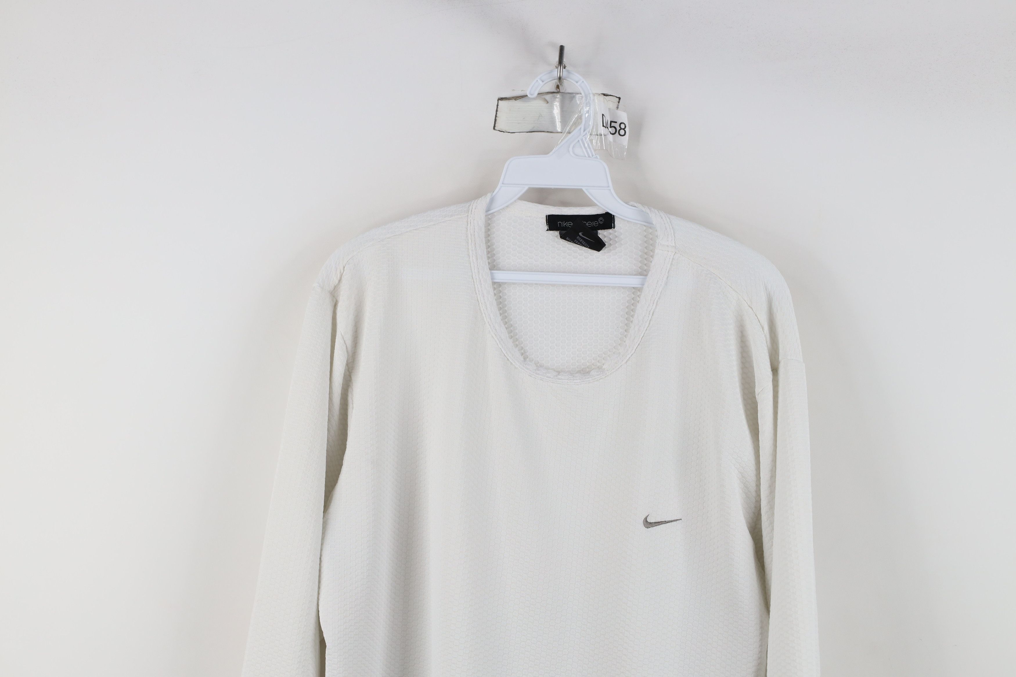 Nike × Vintage Vintage 90s Y2K Nike Sphere Mini Swoosh Thermal Knit T-Shirt Size US XL / EU 56 / 4 - 2 Thumbnail