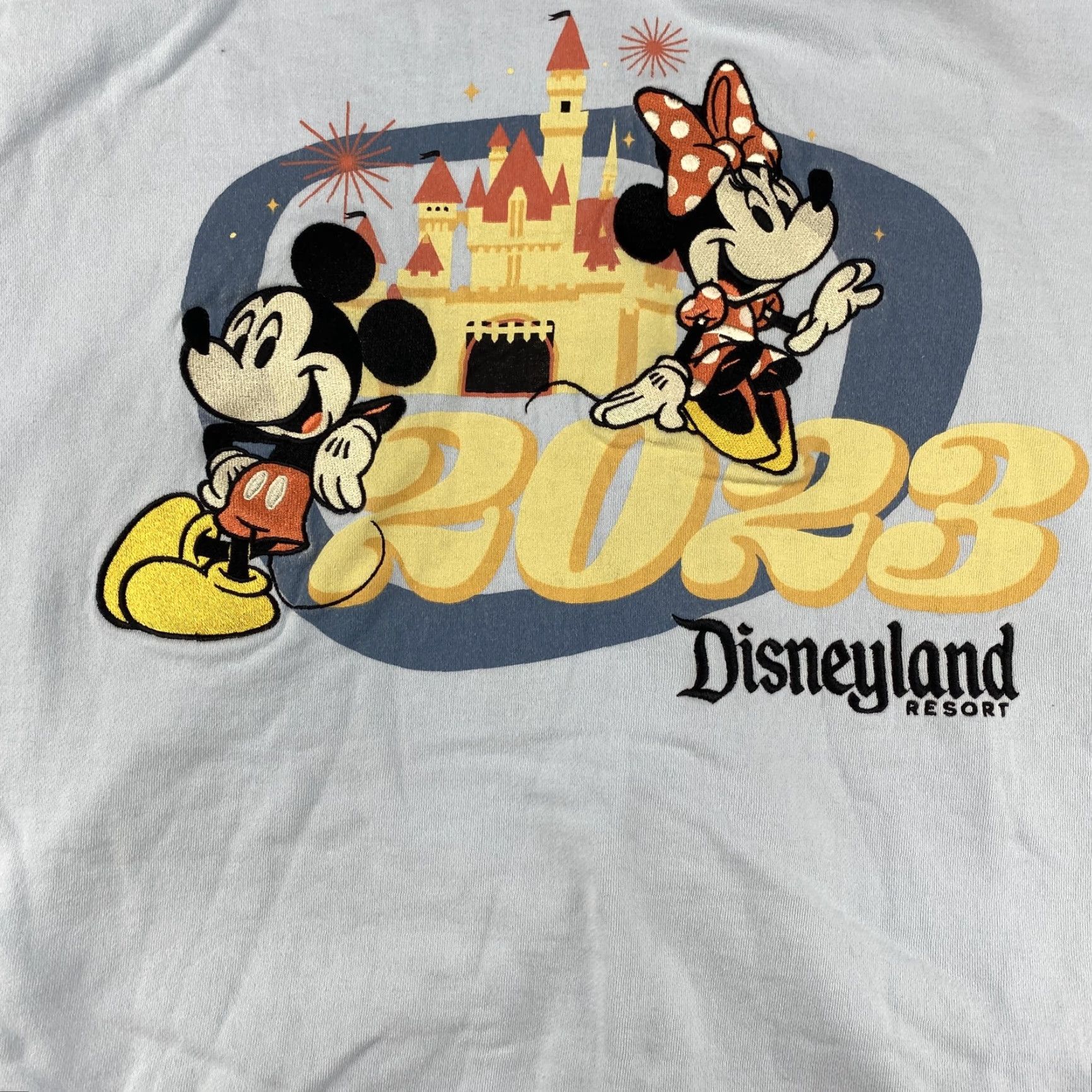 Disney Disney Hoodie Mens 3XL Blue 2023 Mickey Minnie Mouse Full Zip Fleece Jacket Size US XXL / EU 58 / 5 - 7 Thumbnail